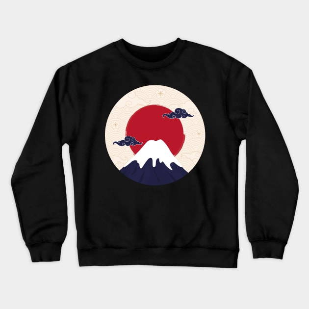 mount fuji Crewneck Sweatshirt by chicledechoclo